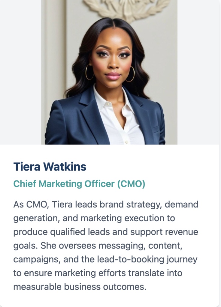 Tiera Watkins, Chief Marketing Officer — Gemelli Business Services